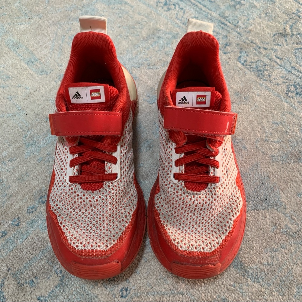 Adidas x Lego Kids Red and White Sneakers